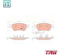 Brake pads GDB1553 TRW for AUDI VW