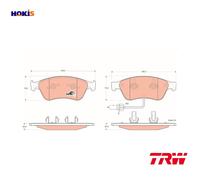 Brake pads GDB1553 TRW for AUDI VW