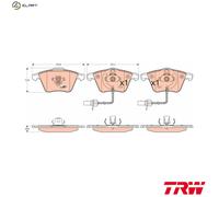 Brake pads GDB1554 TRW for AUDI SEAT