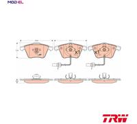 Brake pads GDB1554 TRW for AUDI SEAT