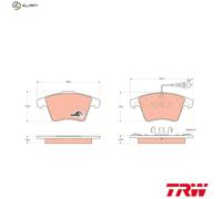 TRW Brake Pad Set GDB1555 - Front Axle - Fits VW Transporter/Caravelle/Multivan (T5)/Crafter