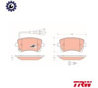 TRW GDB1557 Brake pad set