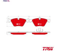 Brake pads GDB1559DTE TRW for BMW 3 Touring X1 3 Z4 Roadster 3 Convertible 5