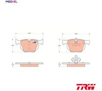 Brake pads GDB1560 TRW for BMW 3 Touring 3 3 Convertible 3 Coupe X1