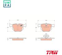 Brake pads GDB1560 TRW for BMW 3 Touring 3 3 Convertible 3 Coupe X1