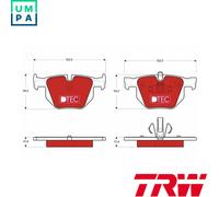 BRAKE PAD SET DISC BRAKE GDB1560DTE FOR BMW 3/E91/E92/E90/Convertible X1/E84