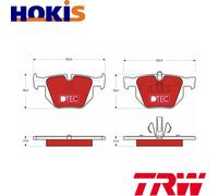 BRAKE PAD SET DISC BRAKE GDB1560DTE FOR BMW 3/E91/E92/E90/Convertible X1/E84
