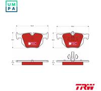 TRW Brake Pad Set GDB1560DTE - for BMW 3 Series (E90/E92/E93/E91) & X1