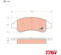 TRW Front Brake Pad Set GDB1563 – Fits Citroën/Peugeot