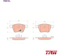 TRW GDB1565 Brake pad set