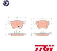 BRAKE PAD SET DISC BRAKE GDB1565 FOR VOLVO XC90/VAN D5244T5/5244T18 2.4L 5cyl