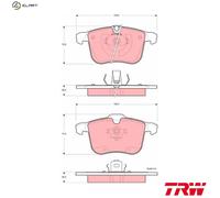 TRW GDB1567 Brake pad set