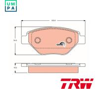 BRAKE PAD SET DISC BRAKE GDB1571 FOR RENAULT MEGANEII K4J740/730/732 1.4L 4cyl