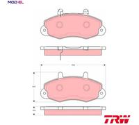 TRW Front Brake Pads Set GDB1572 for Ford Transit R90 1134158 1301589 1074971 92VB2K021AE 21470 New