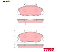 BRAKE PAD SET DISC BRAKE GDB1572 FOR FORD AUSTRALIA TRANSIT/Bus 4GF/4ED 2.5L