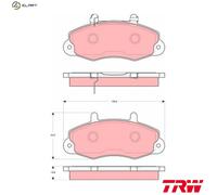TRW Front Brake Pads Set GDB1572 for Ford Transit R90 1134158 1301589 1074971 92VB2K021AE 21470 New