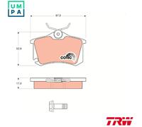 TRW GDB1578 Brake pad set