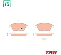 BRAKE PAD SET DISC BRAKE GDB1579 FOR FIAT SIENA ALBEA/PALIO PETRA 1.2L 4cyl 1.5L
