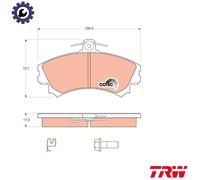 TRW Brake Pads GDB1584 COTEC with Acoustic Wear Warning – Mitsubishi Colt VI, Smart Forfour