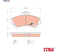 TRW Brake Pads GDB1584 COTEC with Acoustic Wear Warning – Mitsubishi Colt VI, Smart Forfour
