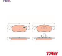 TRW GDB1588 Brake pad set