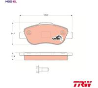 TRW GDB1589 Brake pad set