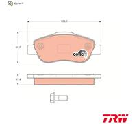 TRW GDB1589 Brake pad set