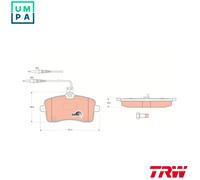 TRW GDB1594 Brake pad set