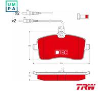 TRW GDB1594DTE Brake pad set