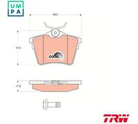 TRW GDB1596 Brake pad set