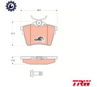 TRW GDB1596 Brake pad set