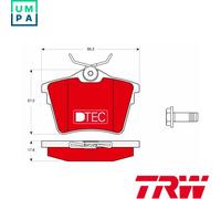 BRAKE PAD SET DISC BRAKE GDB1596DTE FOR PEUGEOT 407/SW/Van 607 CITROËN C5 2.0L