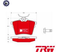 BRAKE PAD SET DISC BRAKE GDB1596DTE FOR PEUGEOT 407/SW/Van 607 CITROËN C5 2.0L