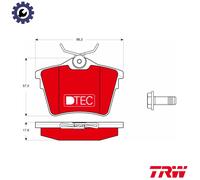 TRW GDB1596DTE Brake pad set