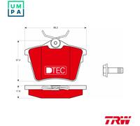 BRAKE PAD SET DISC BRAKE GDB1596DTE FOR PEUGEOT CITROEN C5/III/Break 4HX 2.2L