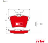 TRW GDB1596DTE Brake pad set