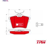 TRW GDB1596DTE Brake pad set