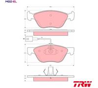 TRW Brake Pad Set GDB1602 for Alfa Romeo GT, 156, 156 Sportwagon, Spider 2.0L