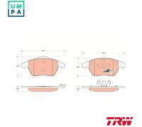 BRAKE PAD SET DISC BRAKE GDB1605 FOR SKODA VW FUSCA BORA/IV JETTA/VI/CLASICO UP