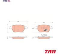 TRW GDB1605 Brake pad set