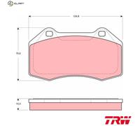 TRW Brake Pads GDB1606 - for Renault Megane II, Clio III, Megane III Coupe