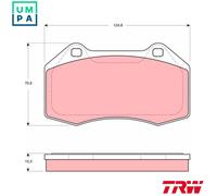 Brake pads GDB1606 TRW for RENAULT MEGANE II CLIO III MEGANE III Coupe