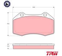 TRW Brake Pads GDB1606 - for Renault Megane II, Clio III, Megane III Coupe