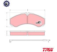 TRW GDB1609 Brake pad set