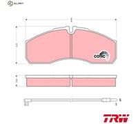 TRW Disc Brake Pads GDB1610 – for Renault Trucks, Iveco, Renault