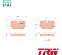 BRAKE PAD SET DISC BRAKE GDB1612 FOR BMW 3/E90/E92 MINI N46B20B/CC/CD/E/C 2.0L