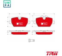 BRAKE PAD SET DISC BRAKE GDB1612DTE FOR BMW N46B20C/BD/CB 2.0L 4cyl 3 E90