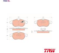 TRW Brake Pads (Front) (R90) - GDB1613