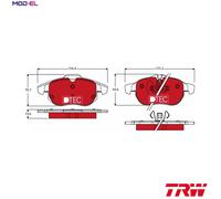 TRW GDB1613DTE Brake pad set