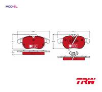 TRW DTEC COTEC Brake pad set GDB1613DTE prepared for wear warning indicator VAUXHALL: Zafira Mk2, Astra Mk5, Vectra Mk2 CC, SAAB: 9-3 Convertible